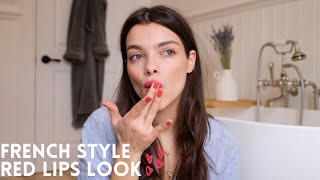 EVERYDAY RED LIPS LOOK by french girl / Model secrets💄 screenshot 1