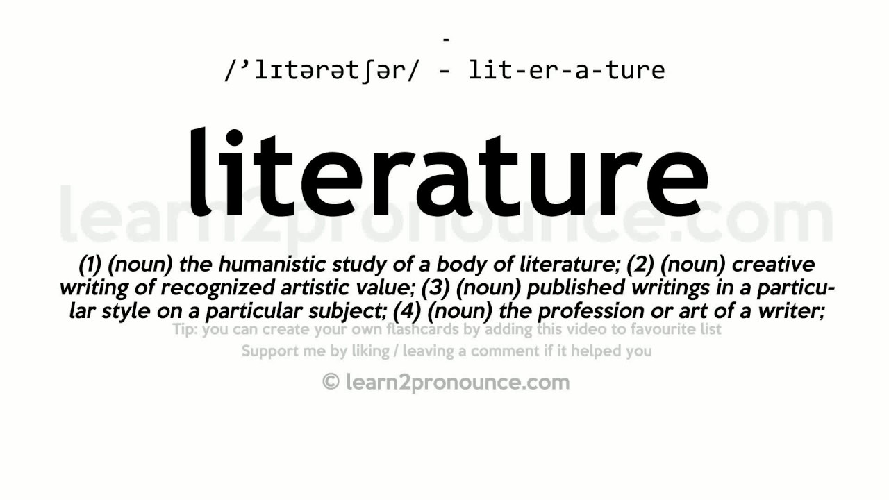 literature definition cambridge