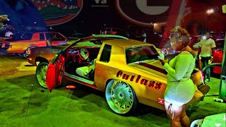 FLORIDA GATOR VS GEORGIA BULLDOGS TAILGATING PARTY 2K23 JACKSONVILLE, FL DONKS BIG RIMS CUSTOM CARS