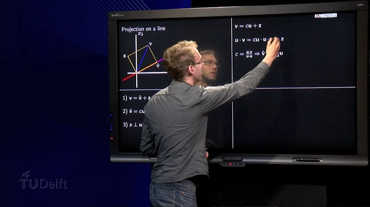 Projection on a line - theory and example