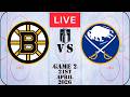NHL LIVE Boston Bruins vs Buffalo Sabres Game 2 April 21st 2026 Full Game Watch Along