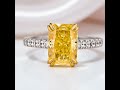 Stunning Radiant Cut Yellow Sapphire Engagement Ring- Affordable From Black Diamonds- New York