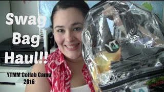SWAG BAG HAUL! |YTMM Collab Camp 2016
