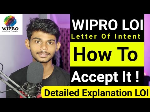 How To Accept Wipro's LOI | What is Letter Of Intent ?