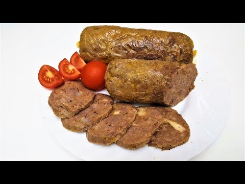 Mal ətindən Halal ev kolbasası. Soyuq qəlyanaltı.#halal_kolbasa #kolbasa_100%ət