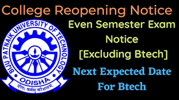 Bput Even semester updated Notice | College reopening | mode of exam for btech even sem In future