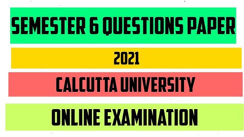 SEMESTER 6 GEOGRAPHY QUESTIONS PAPER 2021 #calcuttauniversity