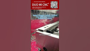 Outdoor furniture square tubing flow drilling hot-melt extrusion drilling tapping.  #cncmill #cnc