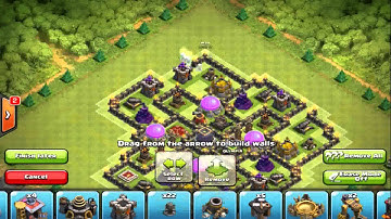 Clash of clans: Th9 farming base Town hall 9 dark elixir farming with 2 air sweepers