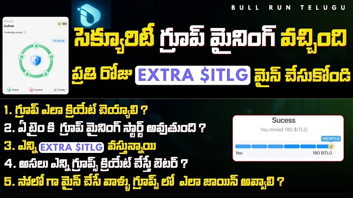 InterLink Security Group Mining Explained | How to Earn Extra $ITLG Daily |@BullRunTelugu