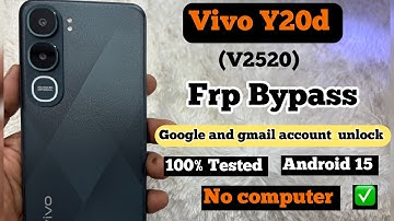 Vivo Y20d (V2520) Frp bypass. Google account. Gmail security Remove. 100% work. Android 15. No pc
