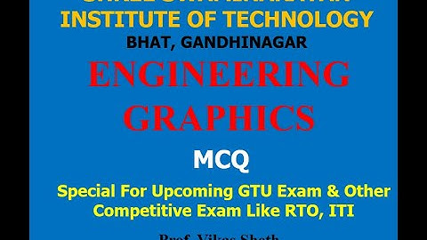 Engineering Graphics MCQ Lecture1 GTU|GPSC|MCQ Engineering Curves|By Prof. Vikas Sheth