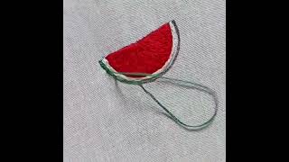 cute watermelon embroidery #handembroidery #needlework #embroiderylover #art