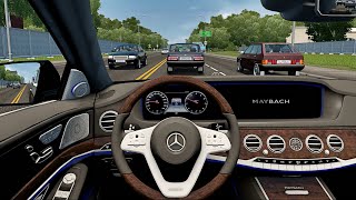 City Car Driving - 2019 Mercedes - Maybach S650 | Steering Wheel Game Play screenshot 2