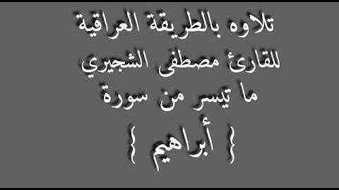 القارئ مصطفى الشجيري