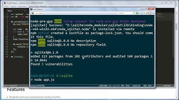 Подключение SQLite3 к проекту на NodeJS