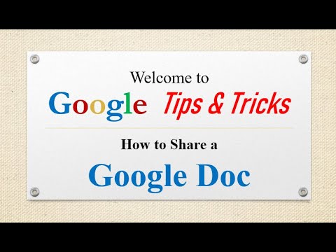 How to Share a Google Doc - YouTube