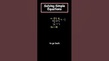 Solving Simple Equations - Introduction | Algebra 1 #math #maths #mathematics #education #learning