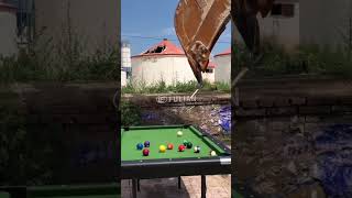 Excavator Playing Billiards Challenge #excavator