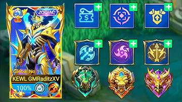 ZHASK BEST ONE SHOT EMBLEM  & BUILD SET 2024!!(Must try this) MLBB ✓