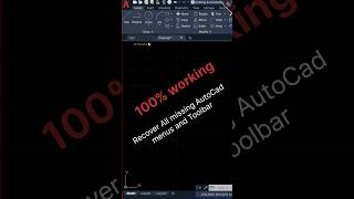 Missing ribbon bar❓or toolbar_in one click #autocad  #shorts   #viral