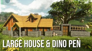 Ark Survival Ascended: Large House with a Dino Pen Build