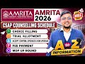 AMRITA CSAP Counselling Schedule 2026 | Amrita Counselling 2026 Process🔥| Amrita CSAP Process | AEEE