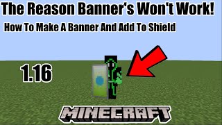 Minecraft How To Put Banner On Shield/ Troubleshooting...