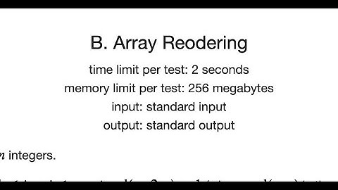 Array Reordering Solution (Educational Codeforces Round 110)