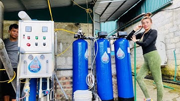 Hd lắp dàn lọc tinh khiết 500l Phần 3 lọc Nước Thiên Hà nước uống đóng bình lọc Nước giếng khoan