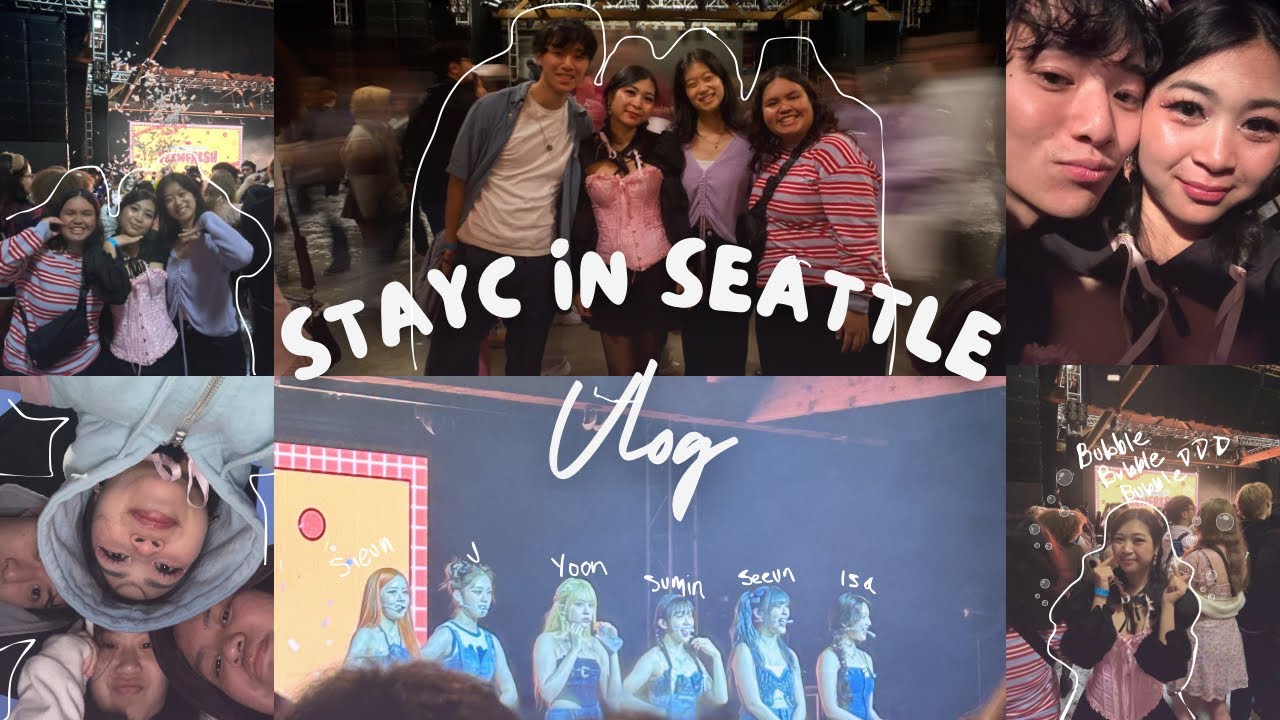 STAYC in SEATTLE vlog 🎀🫧🦋get ready w/ me, rain 🌧️, ga 🎟️, first girl group concert 🎶
