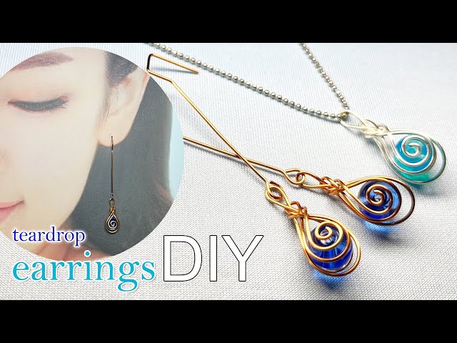 How to make wire drop earrings | Pendant Top | Wire Wrap | Wire