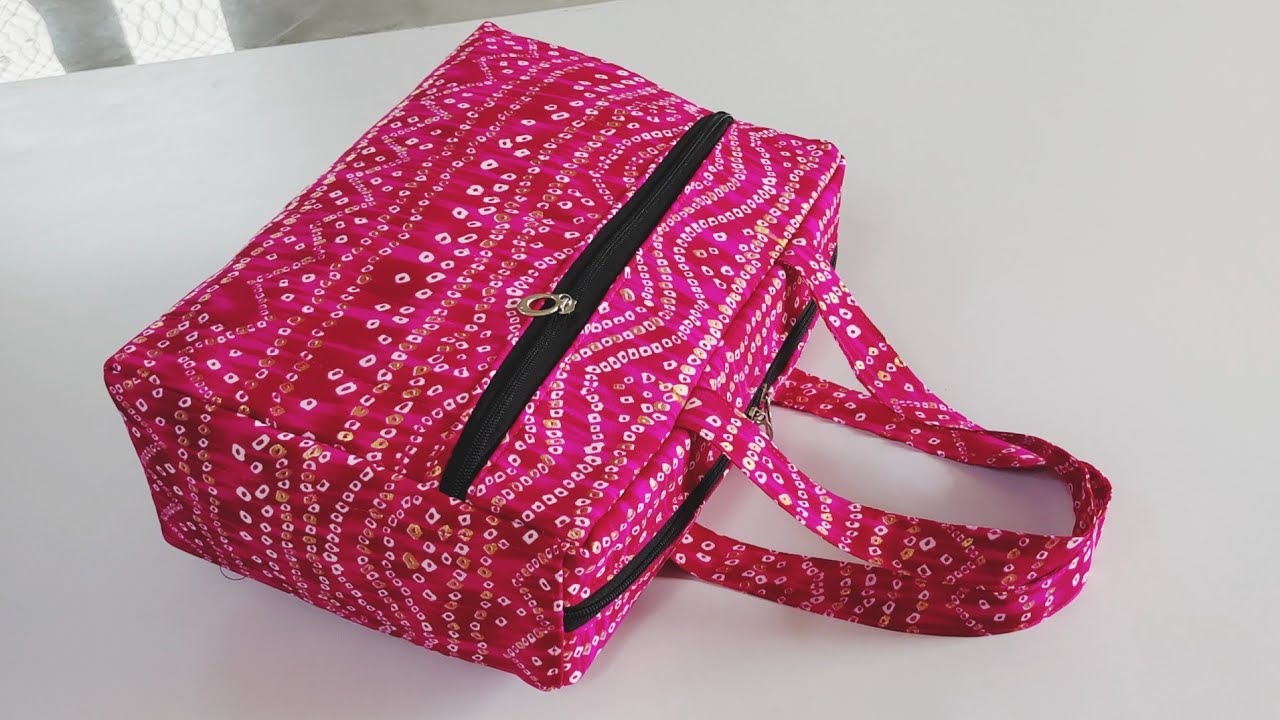 WOW -बिल्कुल न्यु ट्रीक से बनाएं खुबसूरत हैंडबैग || DIY zipper handbag cutting and stitching at home