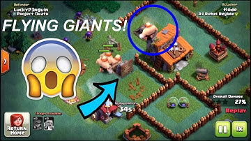 FUNNY MOMENTS IN BUILDER BASE! PUSH TRAP FUN IN COC