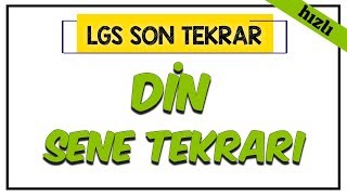 Din Sene Tekrarı Hızlı Lgs Son Tekrar Programı