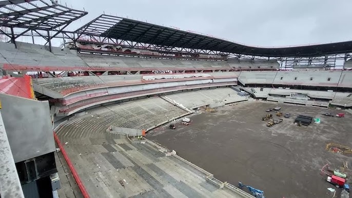 Construction continues at the new Highmark stadium home to the Buffalo  Bills - YouTube