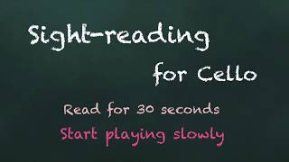 Sight-reading for Cello, Beginner-3 初見 練習　楽譜　試奏