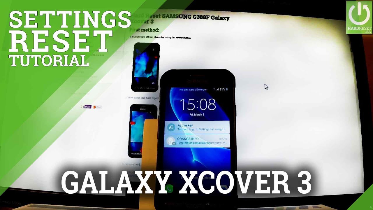Reset Settings in SAMSUNG Galaxy Xcover 3 Restore Factory Settings YouTube