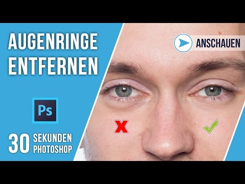 AUGENRINGE ENTFERNEN | 30 SEKUNDEN PHOTOSHOP | QUICK TIP | TUTORIAL DEUTSCH | #36