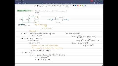 Practice Problem 7.1 (3) Shortcut, Fundamentals of Electric Circuits, 7th ed, by Alexander, Sadiku