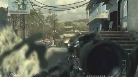 MW3 Sniper double kill, Mission Map. Team Deathmatch