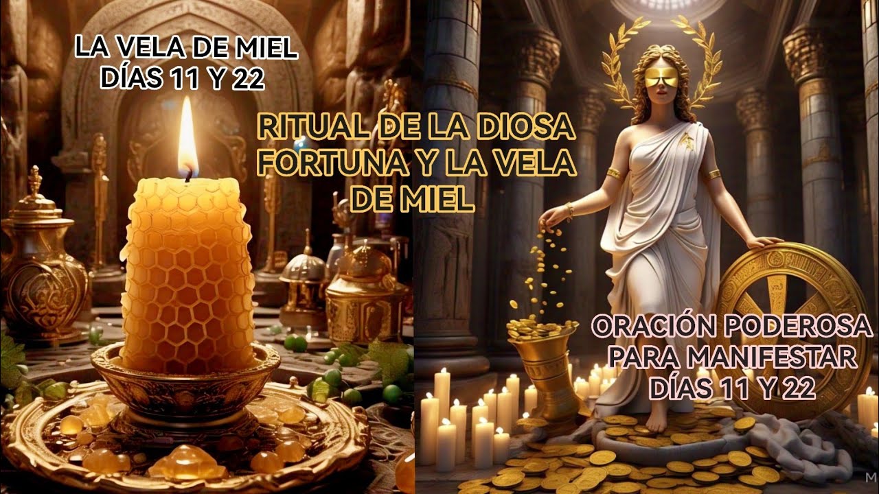 VELAS DE MIEL RITUAL DE LA DIOSA FORTUNA - YouTube
