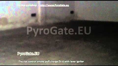 The riot control smoke puff charge ZV-6 - new video for 2012