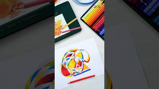 3 warna saja bisa jadi karya abstrak standout dengan Polychromos Colour Pencil 🎨✨