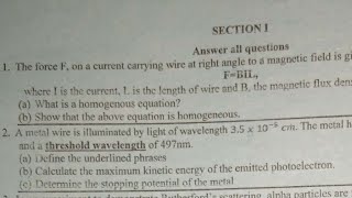 Q2 PHOTO ELECTRIC EFFECT