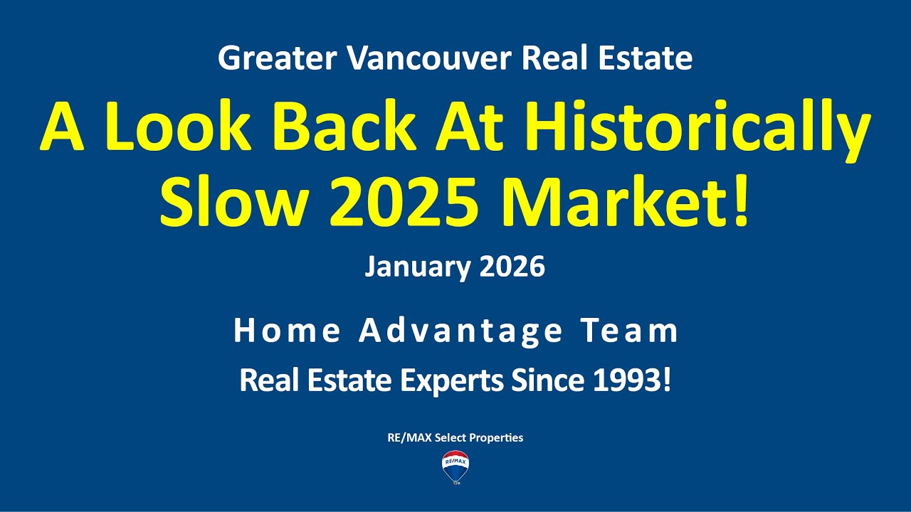 Greater Vancouver Real Estate – January 2026 – A Look Back at Historically Slow 2025 Market!