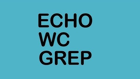 ECHO || WC || GREP commands || Video 2