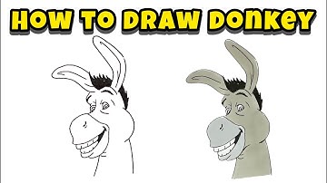 How to Draw Donkey from Shrek Franchise – Beginner-Friendly Guide to Drawing