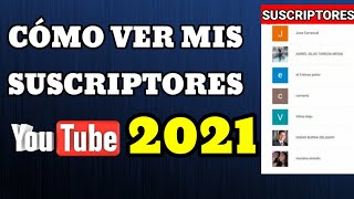 Cómo ver mis suscriptores de Youtube desde mi celular 2021/Como saber quien está suscrito a mi canal