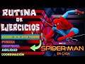 Spiderman rutina de ejercicios en casa adquiere poderes fuerzaresistenciacoordinacin no way home